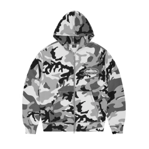 Corteiz Island Puff Print Arctic Camo Hoodie