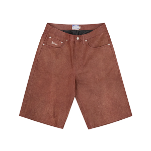 Rust Hardware Genuine Leather Shorts