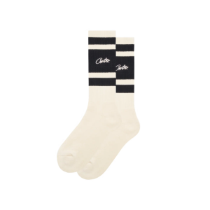 Retro Cream Crew Socks by Corteiz